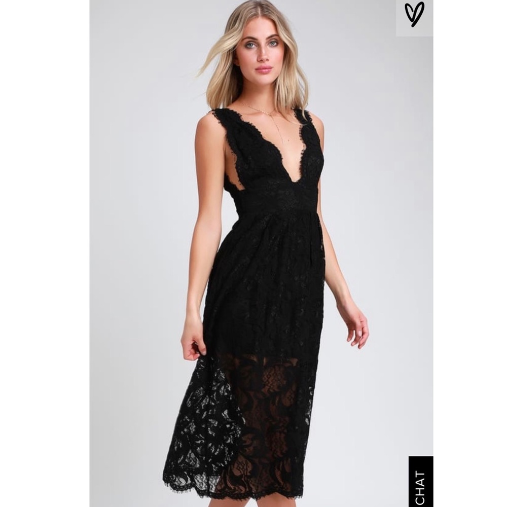 NWT Lulu’s Black Lace Dress, Size Small